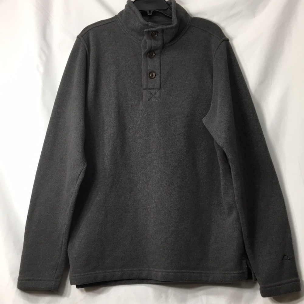 Alpine Design Mens Gray Quarter-Button Jacket Size L Like-NEW Condition